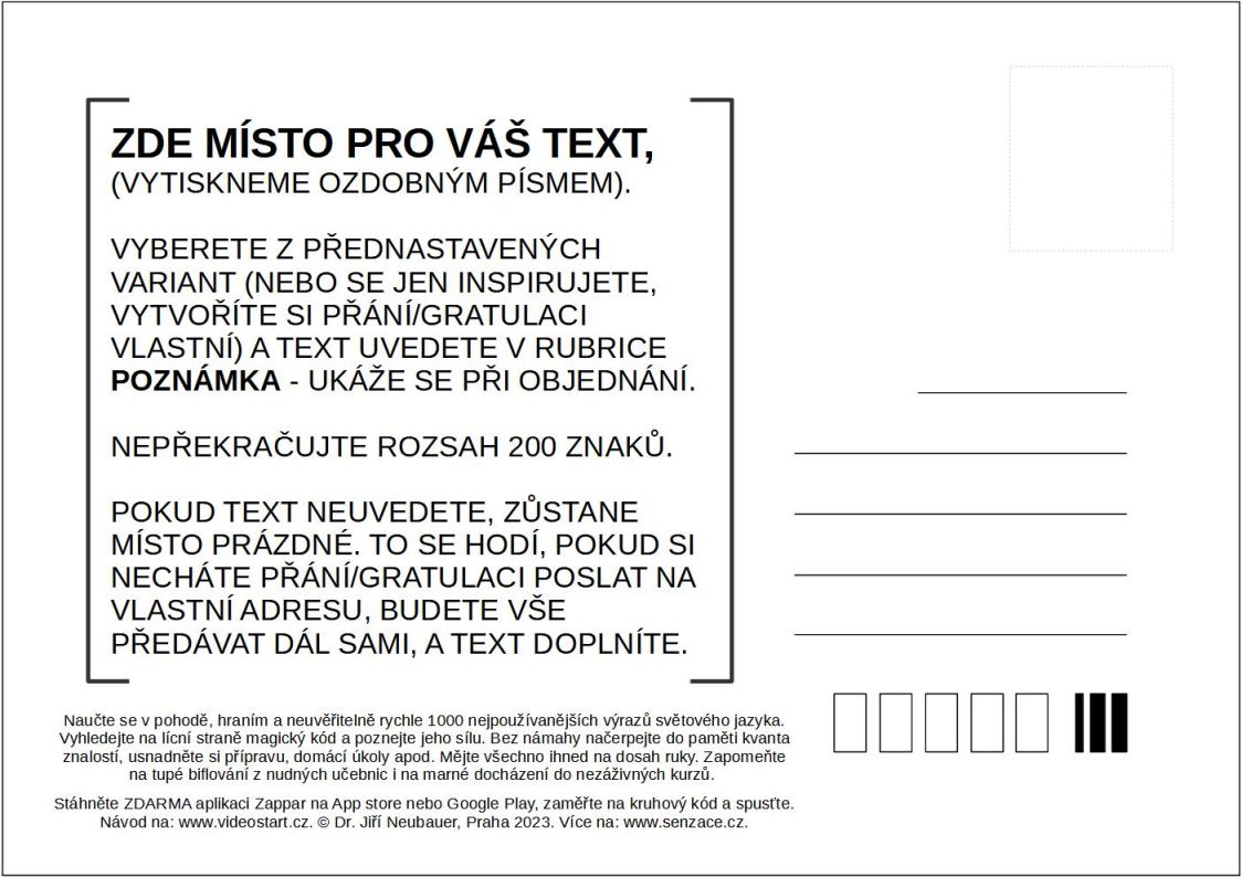 MÍSTO PRO PŘÁNÍ, GRATULACI, SDĚLENÍ